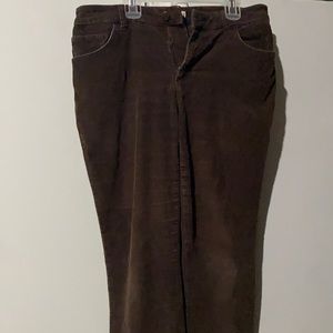 St. John's Bay Womens Mid Rise Secretly Slender Straight Corduroy Pants